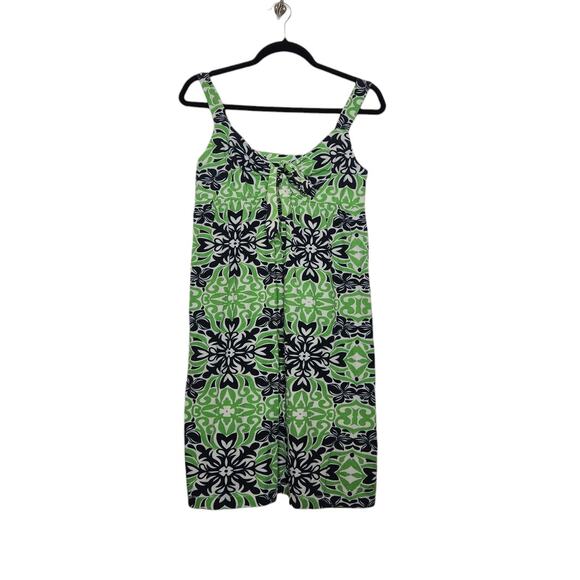 y2k O'Neill Boho Floral Hawaiian Surfer Aqua Mermaid Skater Dress Large - Picture 1 of 9